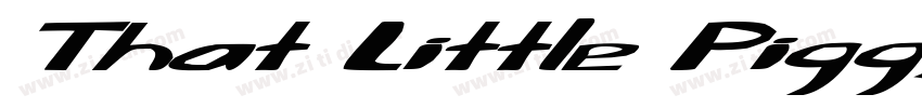That Little Piggy字体转换